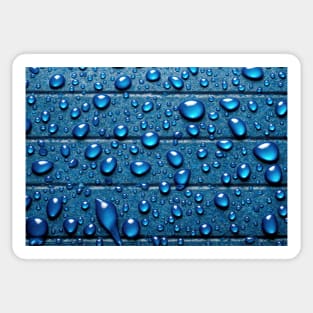 Blue Water Droplets - Macro Sticker